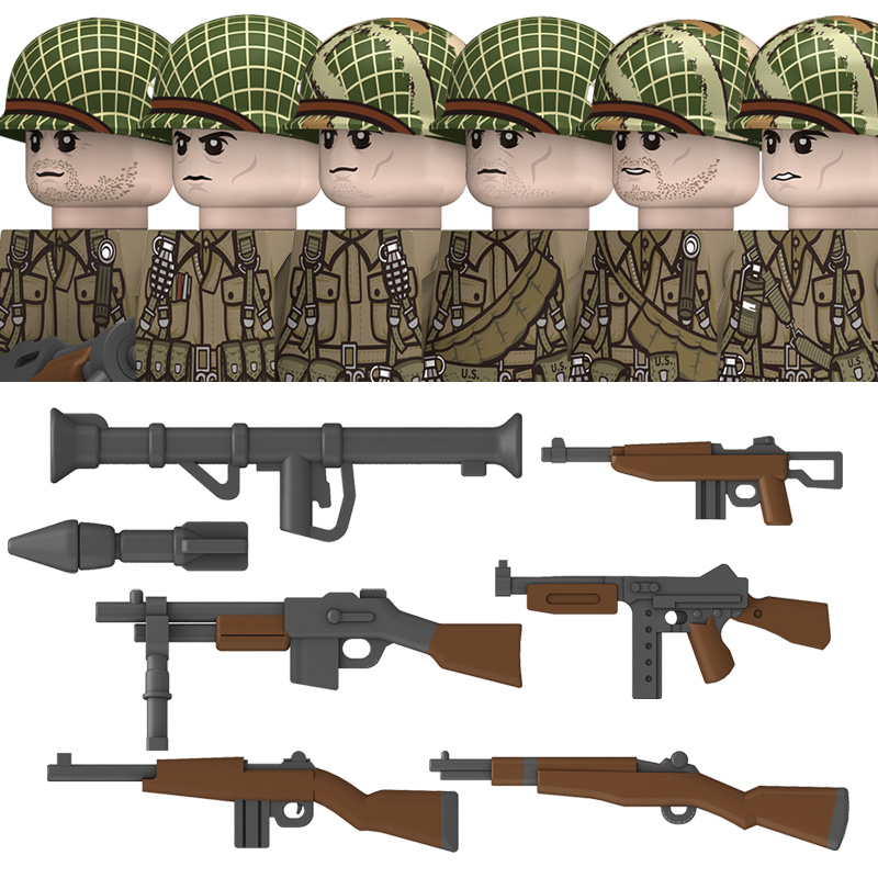 Lego Minifigure Holder - WW2 미국 101 공수 군단 군인