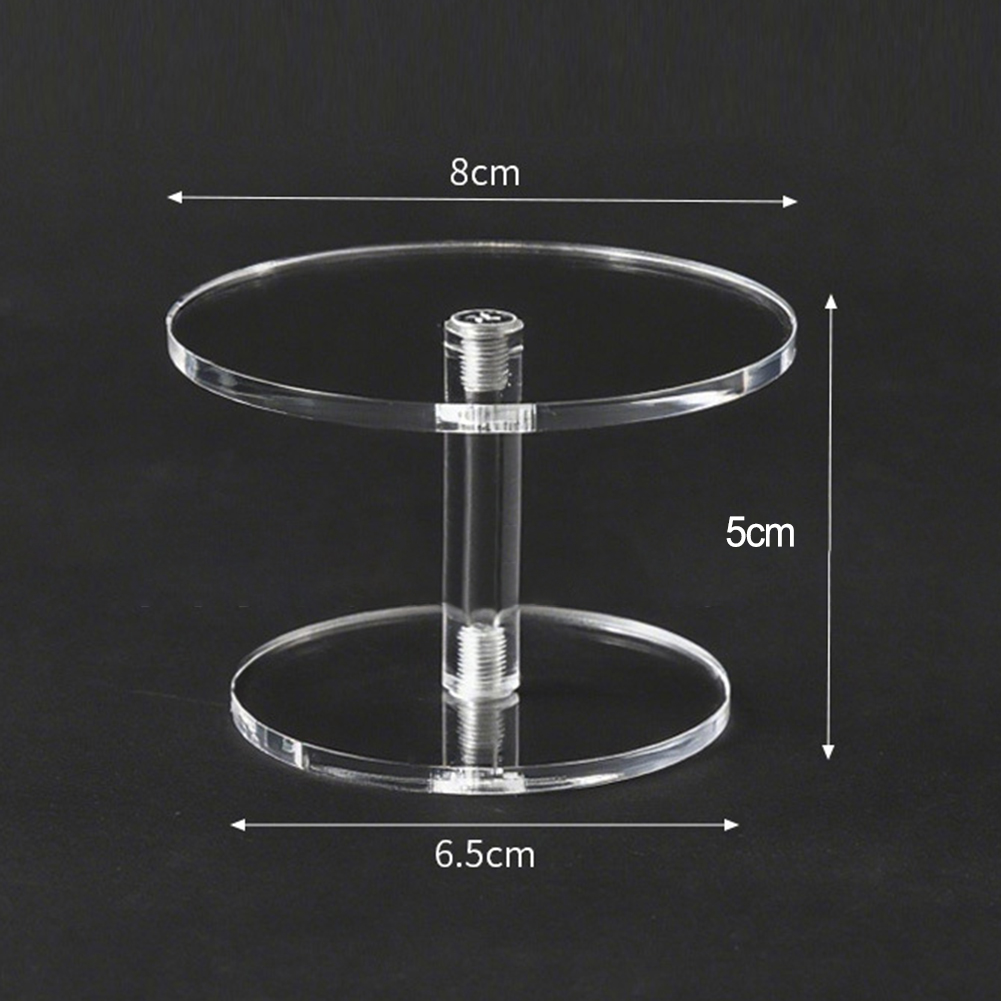 Display Risers Set - 다양한 높이의 투명 아크릴 원형 디스플레이
