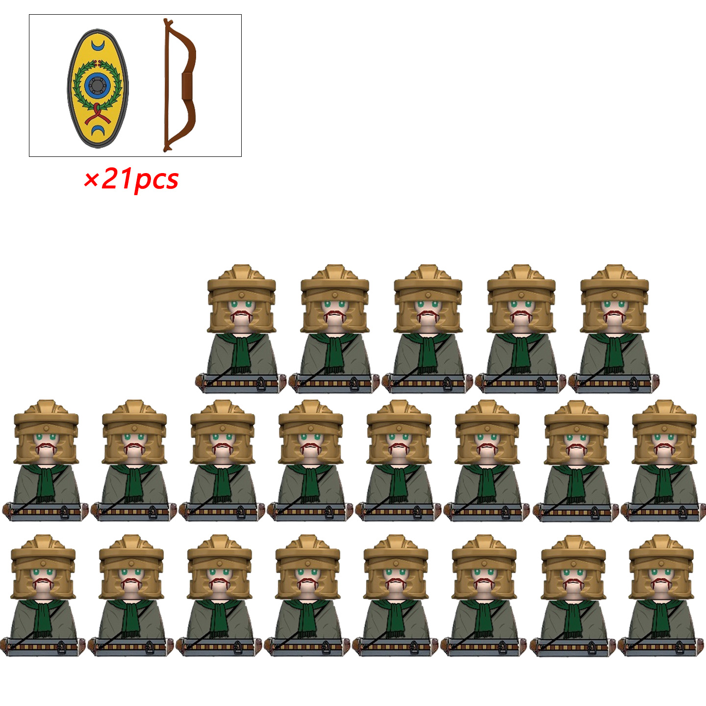 21pcs MOC 크리 에이 티브 중세 Kinghts  - Lego Minifigure Holder 리뷰 및 가격