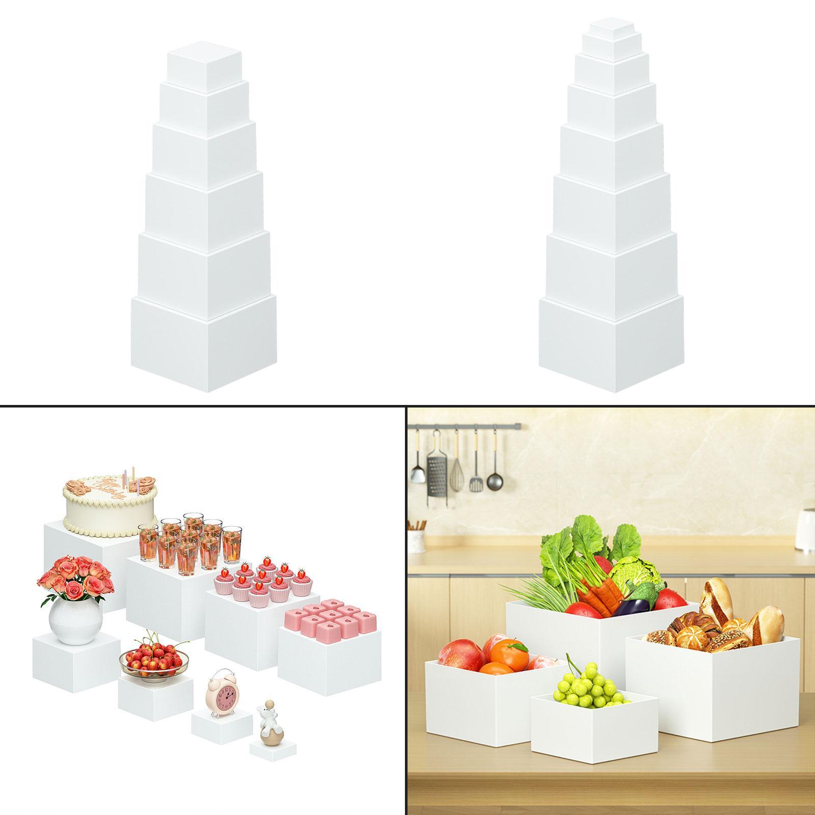 쌓을 수 있는 뷔페 라이저 세트, 속이 빈 바닥 음식  - Display Risers Set 리뷰 및 가격